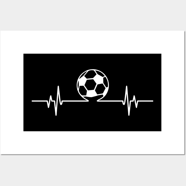 Soccer Lover Cool Heartbeat Wall Art by clickbong12